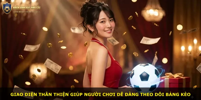Giao diện thân thiện giúp người chơi dễ dàng theo dõi bảng kèo