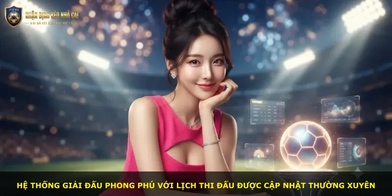 Hệ thống giải đấu phong phú với lịch thi đấu được cập nhật thường xuyên