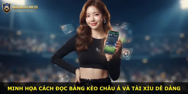 Minh họa cách đọc bảng kèo châu Á và tài xỉu dễ dàng