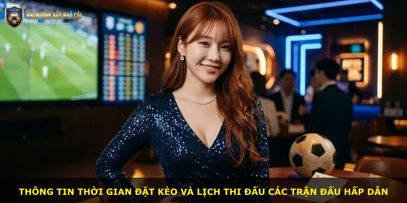 Thông tin thời gian đặt kèo và lịch thi đấu các trận đấu hấp dẫn